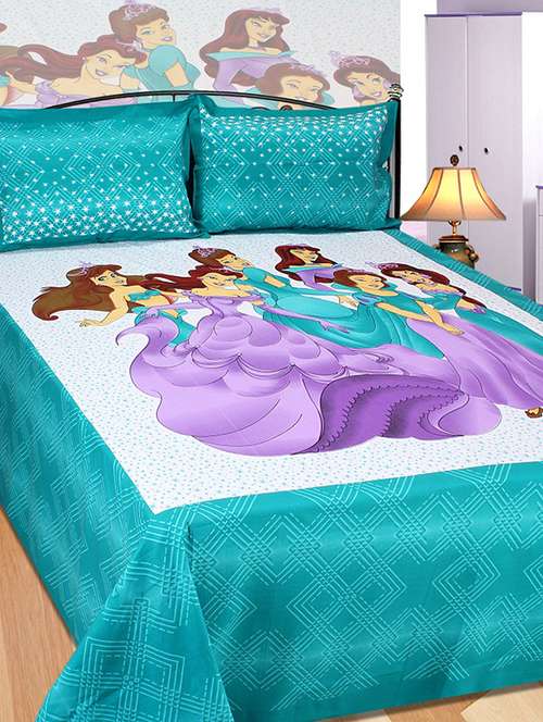 green cotton bedsheet - 10232296 - Very Small Image - 1