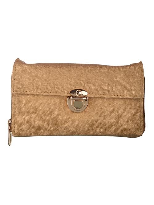 gold leatherette clutch - 11372331 - Very Small Image - 1