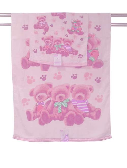 pink cotton set of hand and bath towel - 11704376 - Very Small Image - 1