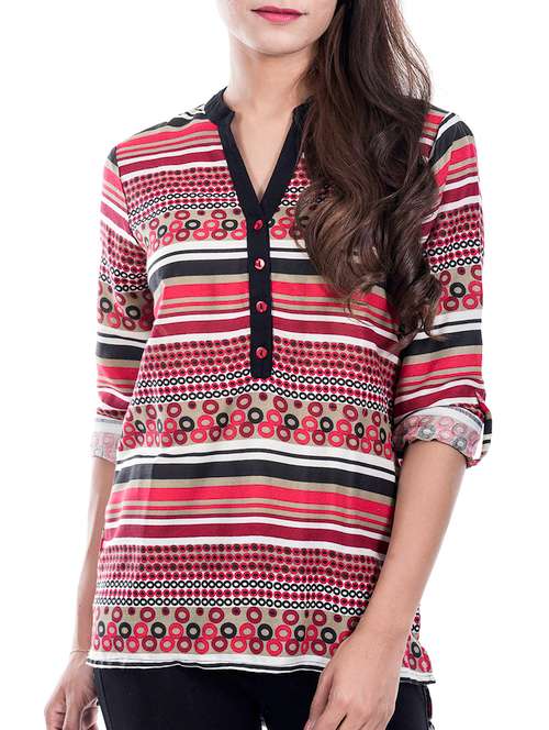 button detail printed top - 11820642 - Very Small Image - 1