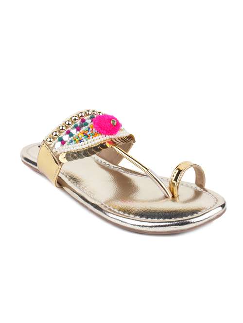 gold one toe sandal - 12495988 - Very Small Image - 1