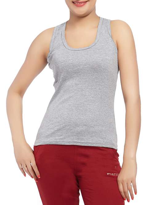 grey cotton tank top - 12931228 - Very Small Image - 1