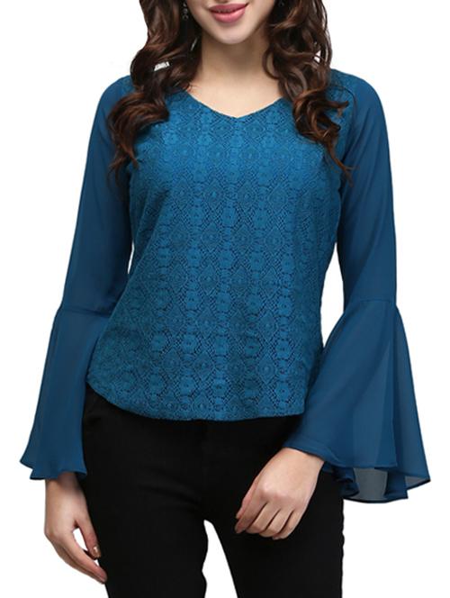 bell sleeved crocheted top - 13056020 - Very Small Image - 1