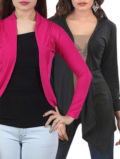 multi colore viscose combos shrug - 13231591 - Very Small Image - 1