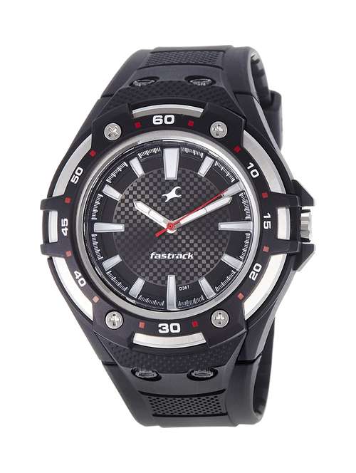 fastrack new ots analog black dial men's watch - ne9332pp02 - 13292235 - Very Small Image - 1