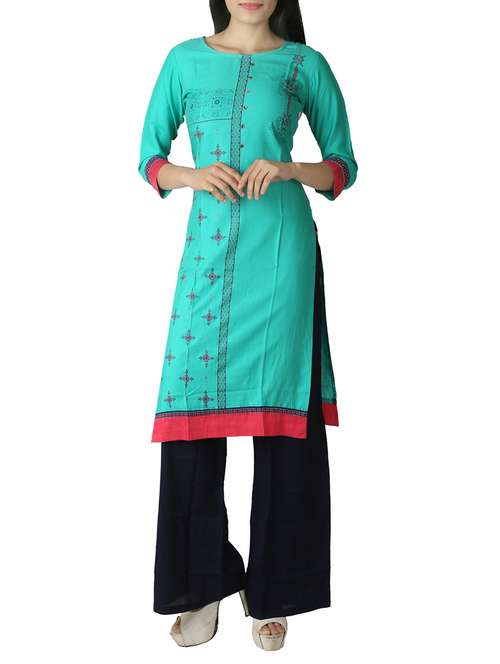 women's straight kurta - 13463695 - Very Small Image - 1