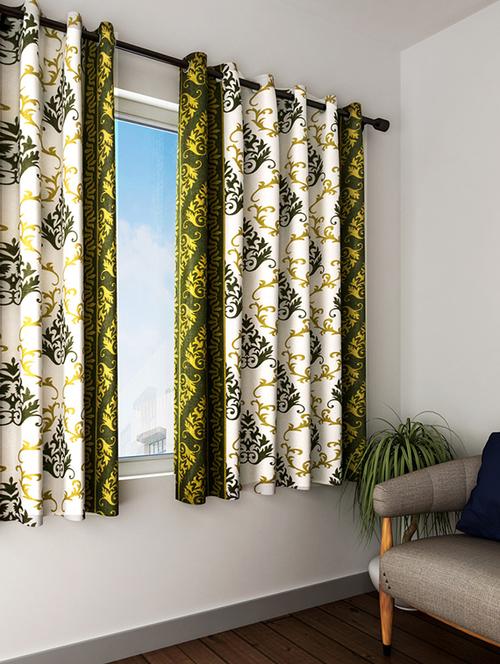 polyester printed set of 2 window curtain - 13748519 - Very Small Image - 1