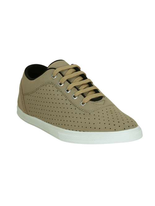 beige canvas lace up sneaker - 14153657 - Very Small Image - 1