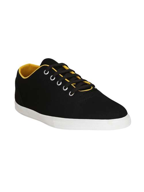 black canvas lace up sneaker - 14153658 - Very Small Image - 1