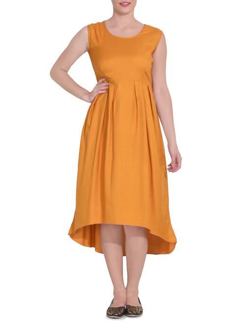 women's high low solid dress - 14329230 - Very Small Image - 1