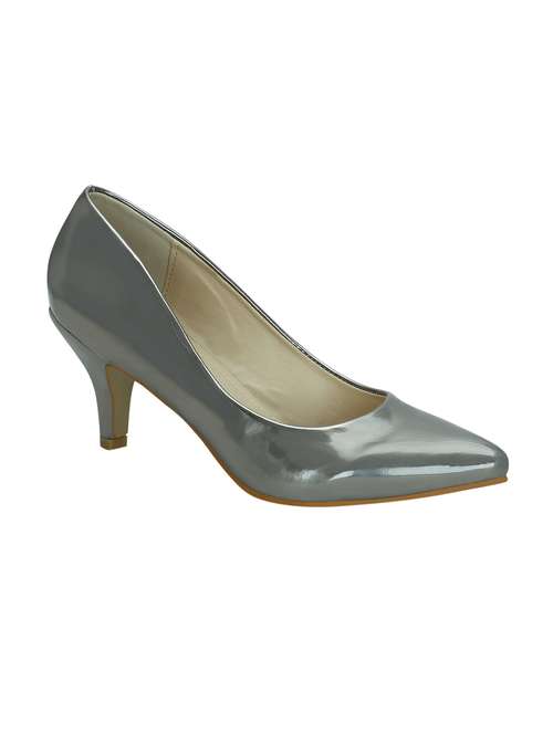 grey faux leather slip on pumps - 14457838 - Very Small Image - 1