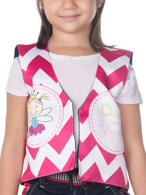 pink cotton blend waistcoat - 14674699 - Very Small Image - 1