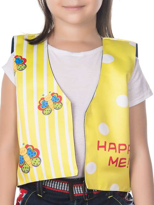 yellow cotton blend waistcoat - 14674705 - Very Small Image - 1