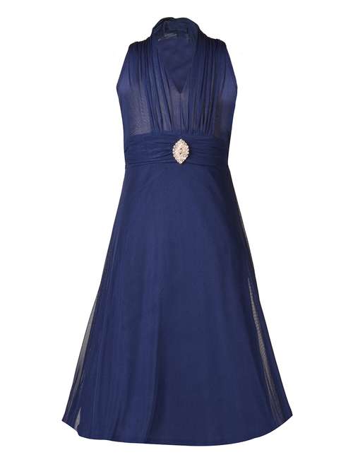 dark blue net gown - 14885063 - Very Small Image - 1