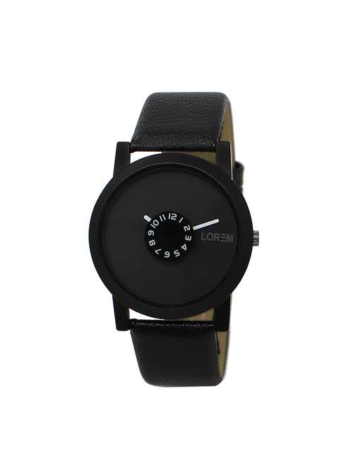 lorem analog attractive black dial men's watch - 14905114 - Very Small Image - 1