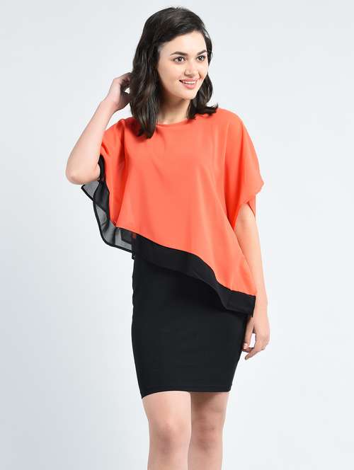 round neck layered dress - 14915216 - Very Small Image - 1