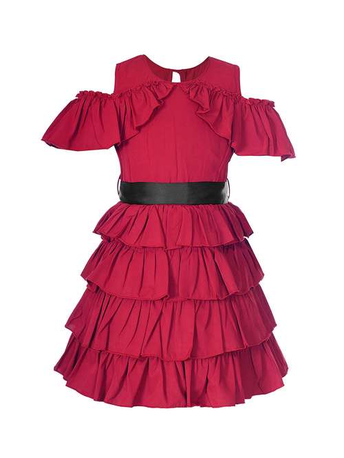 pink cotton frock - 15209229 - Very Small Image - 1