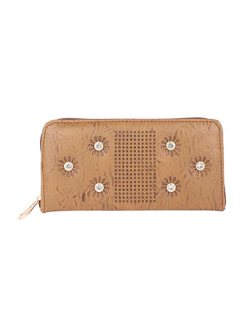 brown leatherette (pu) regular clutch - 15223684 - Very Small Image - 1