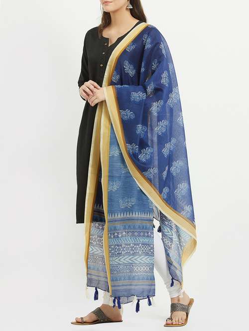 printed chanderi dupatta - 15310588 - Very Small Image - 1