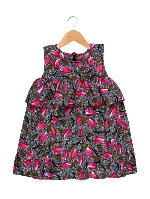 multi colored polyester frock - 15323937 - Very Small Image - 1