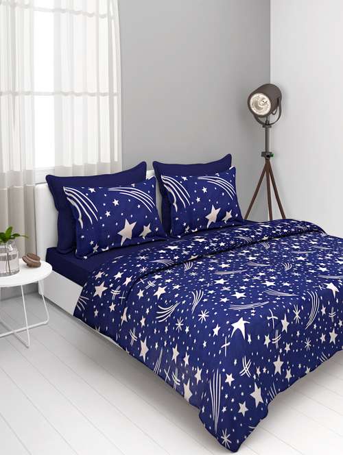 polycotton double bedsheet with 2 pillow covers - 15371235 - Very Small Image - 1