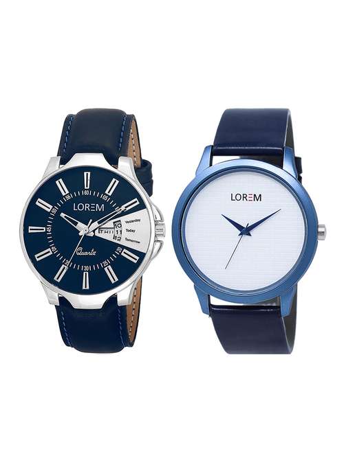 lorem lr16-25 round dial boy's leather wrist watch - 15375089 - Very Small Image - 1