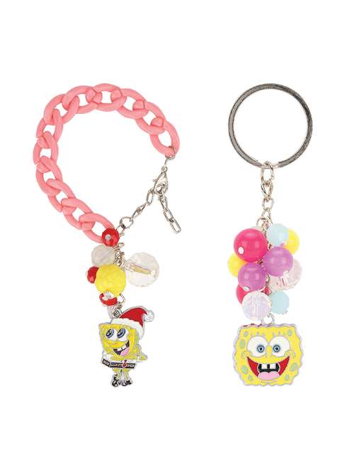 pink plastic necklace set jewellery - 15405908 - Very Small Image - 1