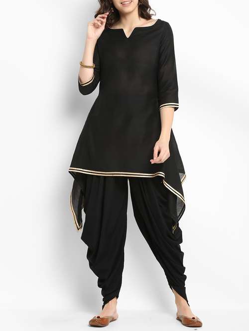 gota patti kurta with salwar set - 15438243 - Very Small Image - 1