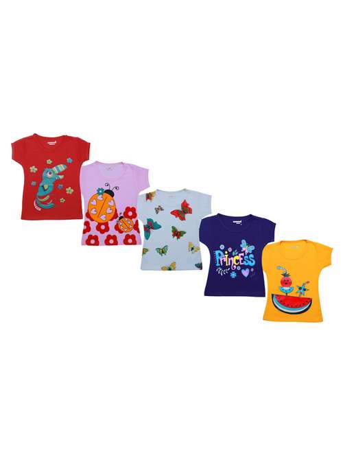 set of 5 multi colored cotton top - 15445603 - Very Small Image - 1