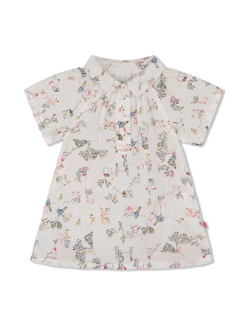 white cotton frock - 15449235 - Very Small Image - 1