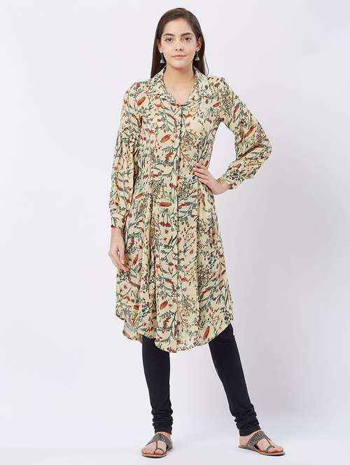 a-line shirt collor kurta - 15512018 - Very Small Image - 1
