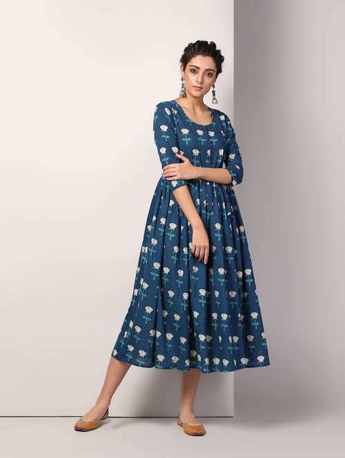 printed flared kurta - 15515235 - Very Small Image - 1