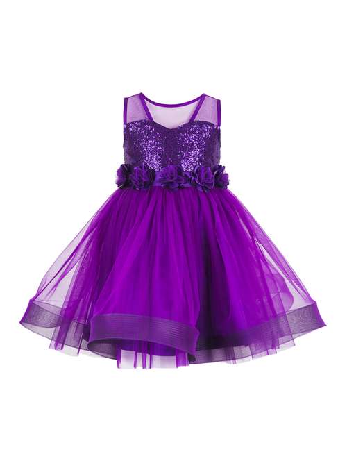 purple net frock - 15524785 - Very Small Image - 1