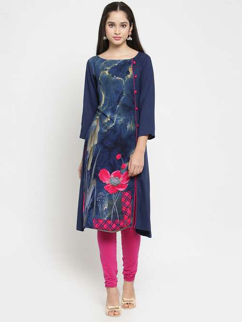 printed a-line kurta - 15575510 - Very Small Image - 1