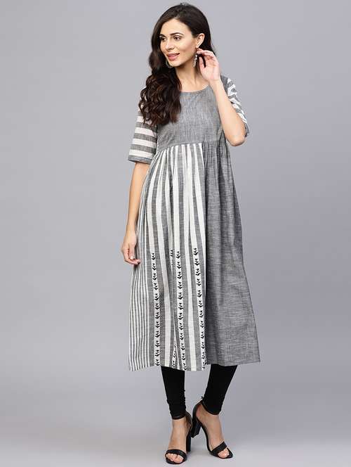flared printed kurta - 15696065 - Very Small Image - 1