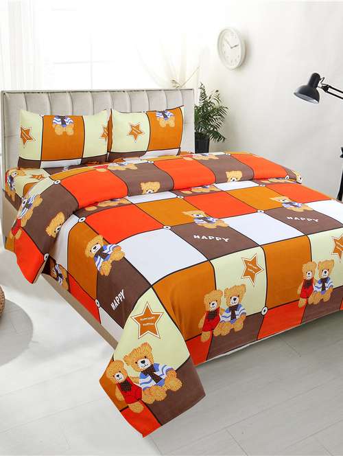 144 tc double bedsheet with 2 pillow covers - 15706617 - Very Small Image - 1