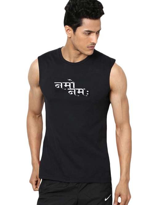namo black cotton tshirt - 15929961 - Very Small Image - 1