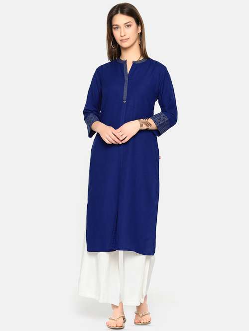 women's straight kurta - 16050284 - Very Small Image - 1