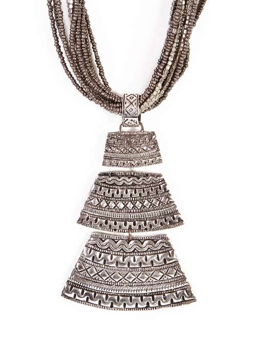 women ethnic daily wear designer necklace - 16053490 - Very Small Image - 1