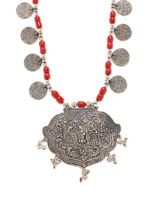 women ethnic daily wear designer necklace - 16053504 - Very Small Image - 1