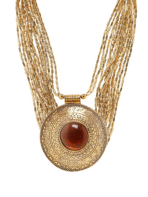 women ethnic daily wear designer necklace - 16053506 - Very Small Image - 1