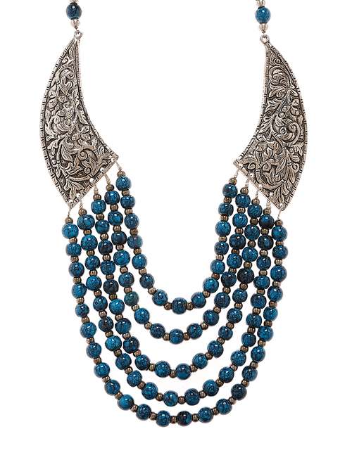 women ethnic daily wear designer necklace - 16053529 - Very Small Image - 1