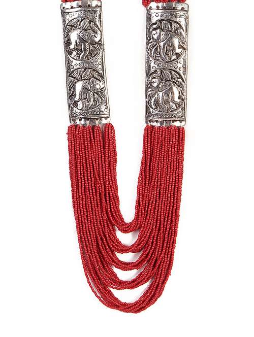 women ethnic daily wear designer beaded necklace - 16053576 - Very Small Image - 1