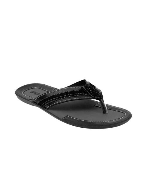 grey leatherette toe separator slippers - 16092697 - Very Small Image - 1