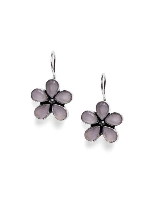 pink metal drop earring - 16100892 - Very Small Image - 1