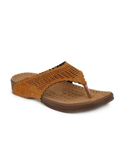 tan toe separator flip flops - 16119685 - Very Small Image - 1
