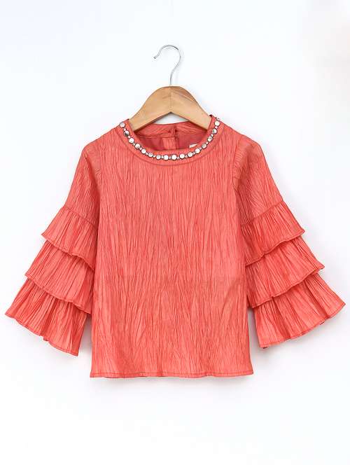 orange polyester top - 16180831 - Very Small Image - 1