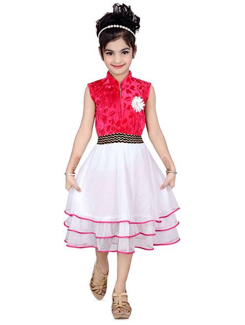 pink net frock - 16203376 - Very Small Image - 1