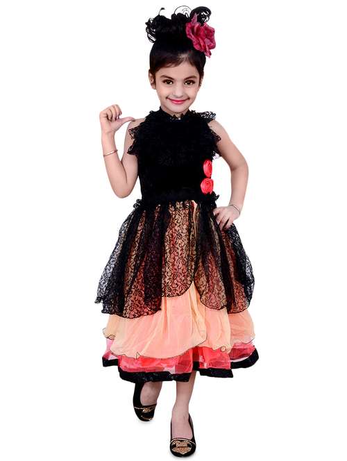 pink net frock - 16203392 - Very Small Image - 1