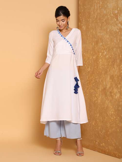 solid angrakha kurta - 16248879 - Very Small Image - 1
